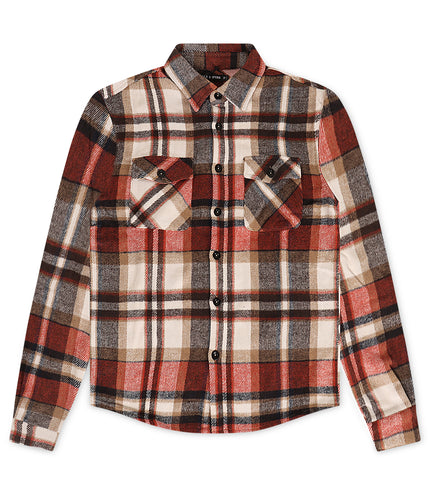 Silent Chapters Motive Flannel - Orange Multi