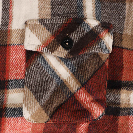 Silent Chapters Motive Flannel - Orange Multi - denim exchange