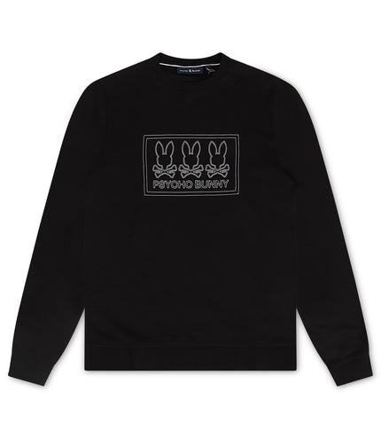 Psycho Bunny Takoma Heavy Stitching Sweatshirt - Black