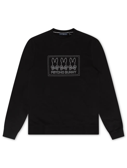 Psycho Bunny Takoma Heavy Stitching Sweatshirt - Black