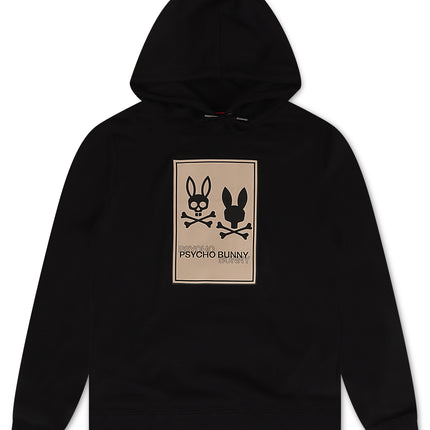 Sudadera con capucha y parche de sarga Monroe para hombre, color negro