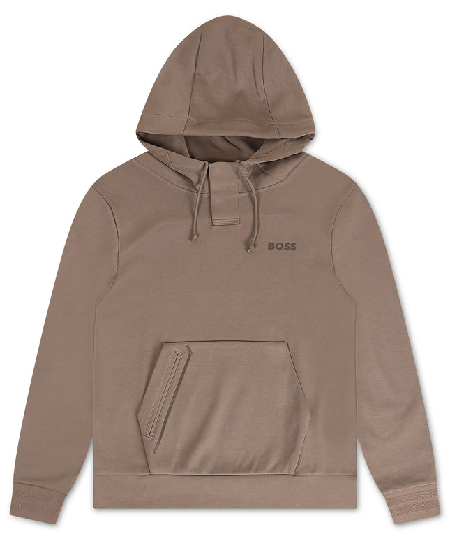 Boss Green Soody MIrror Hoodie - Coffee