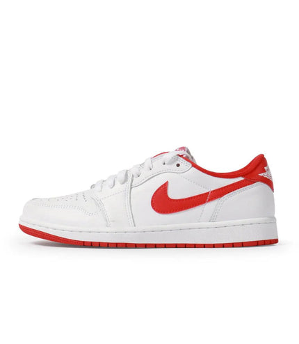 AIR JORDAN MENS 1 LOW - WHITE/UNIVERSITY RED AIR JORDAN