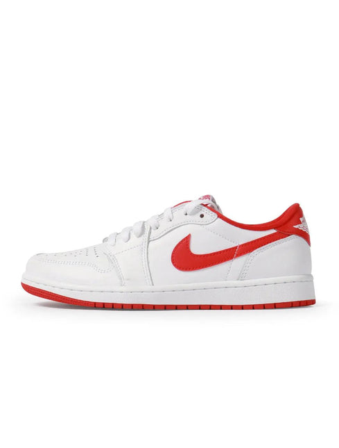 AIR JORDAN MENS 1 LOW - WHITE/UNIVERSITY RED AIR JORDAN