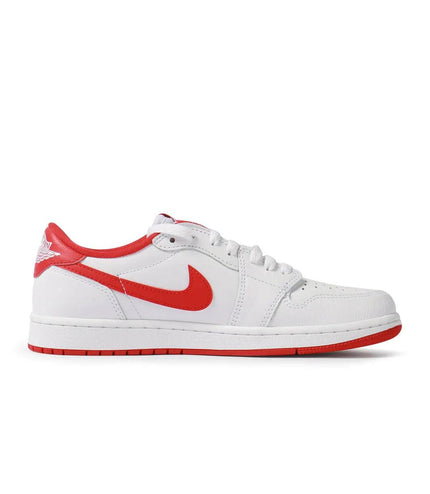 AIR JORDAN MENS 1 LOW - WHITE/UNIVERSITY RED AIR JORDAN