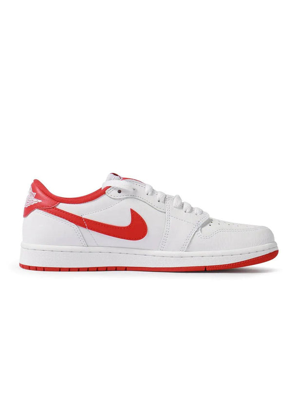 AIR JORDAN MENS 1 LOW - WHITE/UNIVERSITY RED AIR JORDAN