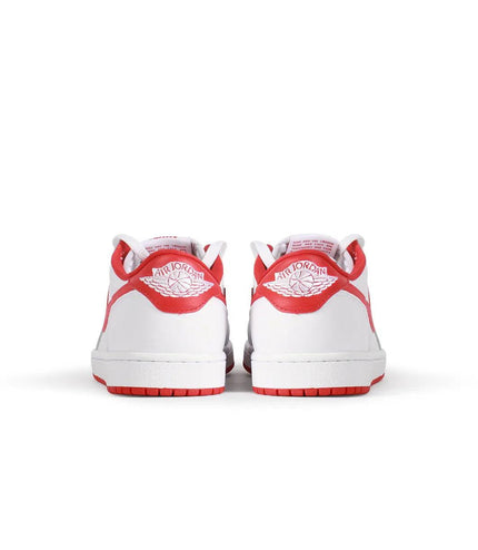 AIR JORDAN MENS 1 LOW - WHITE/UNIVERSITY RED AIR JORDAN