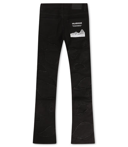 Valabasas "Mor ' Du" Stacked Denim - Black