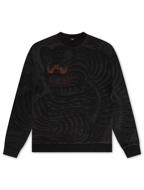 Jordan Craig Tapestry Crewneck - Black Dragon