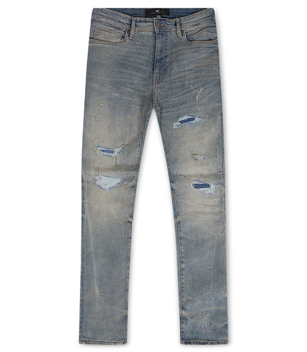 Jordan Craig Collins Meadowland Shredded Denim Jeans - Antique