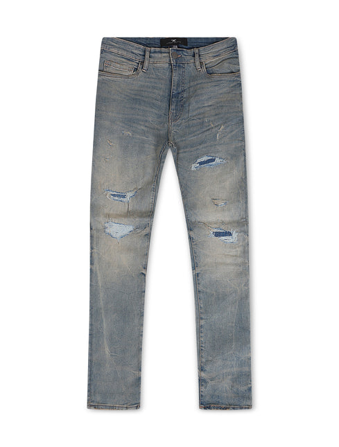 Jordan Craig Collins Meadowland Shredded Denim Jeans - Antique