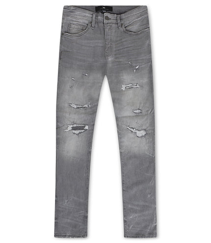 Jordan Craig Collins Meadowland Shredded Denim Jeans - Cement Wash