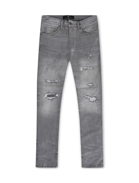 Jordan Craig Collins Meadowland Shredded Denim Jeans - Cement Wash