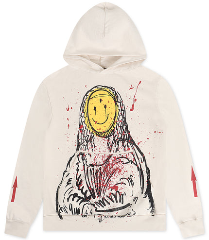 Pelayo Mona Lisa Smiley Face Hoodie - Cream