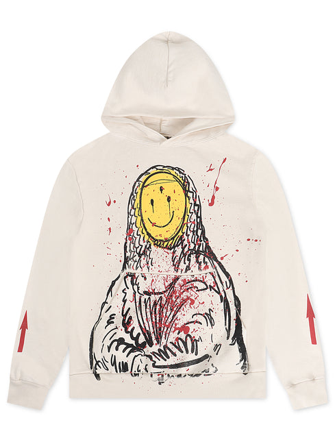 Pelayo Mona Lisa Smiley Face Hoodie - Cream