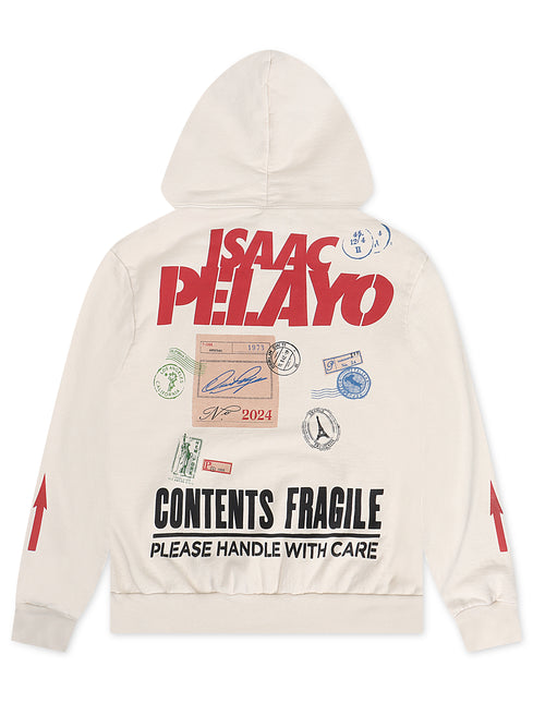 Pelayo Mona Lisa Smiley Face Hoodie - Cream