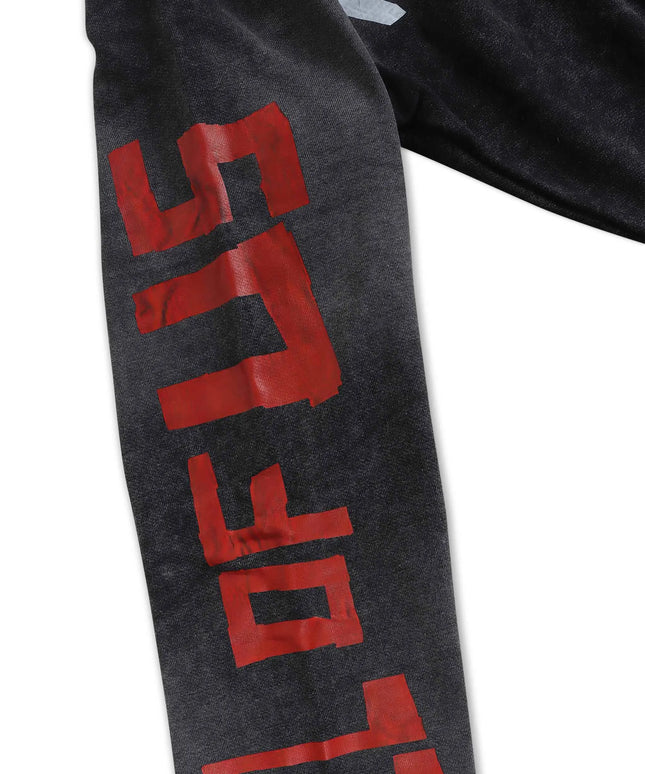 All Human Send Help - Black Wash Hoodie