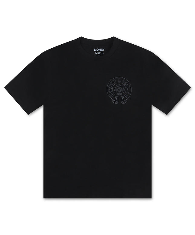 Money Dept. Vintage Old English Tee - Black/Black