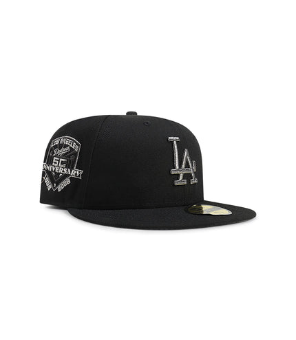 New Era 5950 LA Dodgers 50TH Anniversary Hat - Black