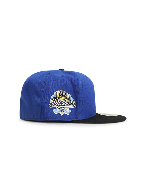 New Era 5950 LA Dodgers 100TH Anniversary Hat - Blue/Black