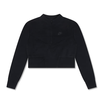 Nike Womens Sportswear Tech Cropped Top - Black - denim exchange