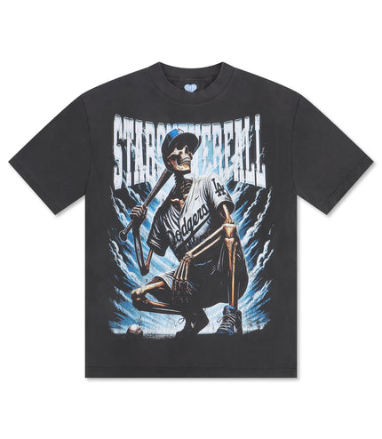 Stargazing Skeleton Dodger Tee - Charcoal