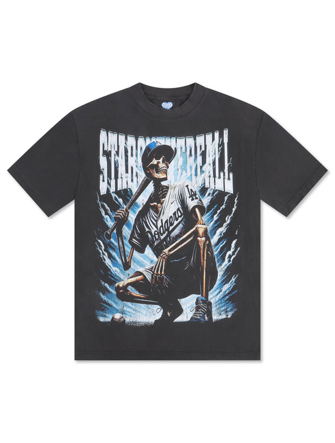 Stargazing Skeleton Dodger Tee - Charcoal