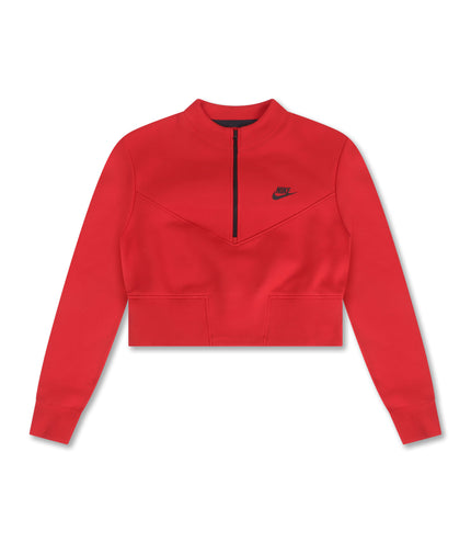 Nike Womens Sportswear Tech Fleece Cropped Top - University Red/Black