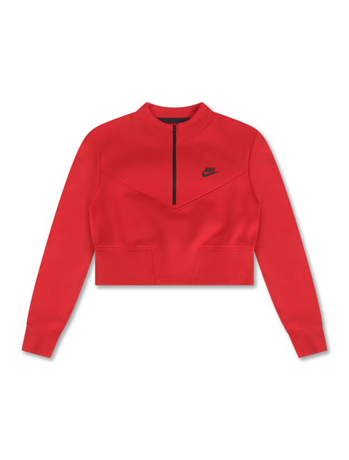 Nike Womens Sportswear Tech Fleece Cropped Top - University Red/Black