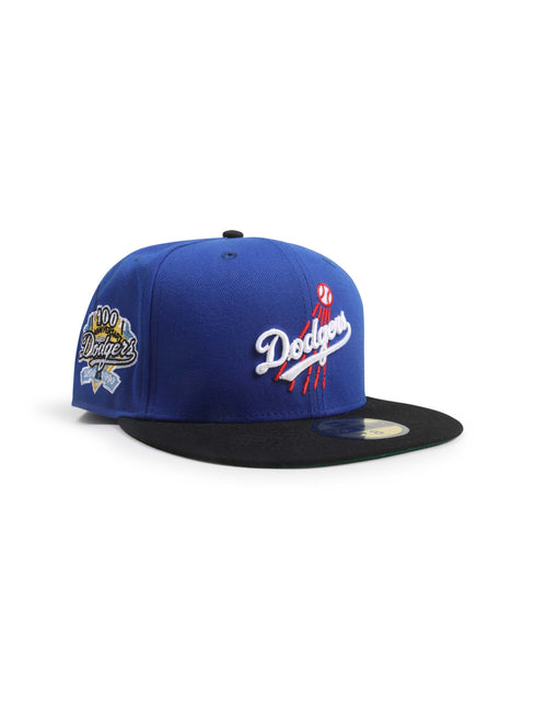 New Era 5950 LA Dodgers 100TH Anniversary Hat - Blue/Black