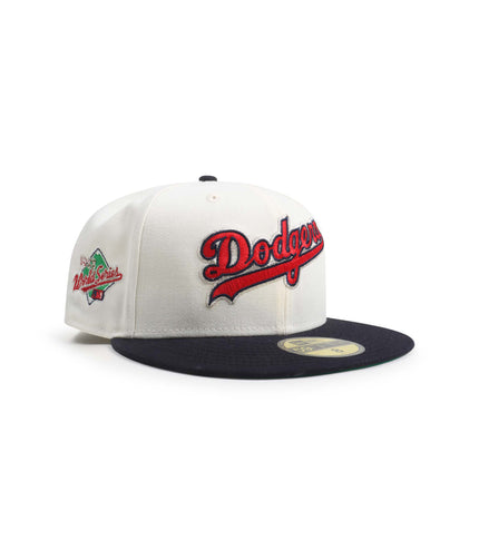 New Era 5950 LA Dodgers World Series Hat - Chrome/Black