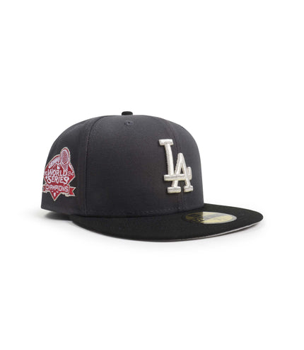 New Era 5950 World Series Champions Dodgers Hat - Graphite/Black