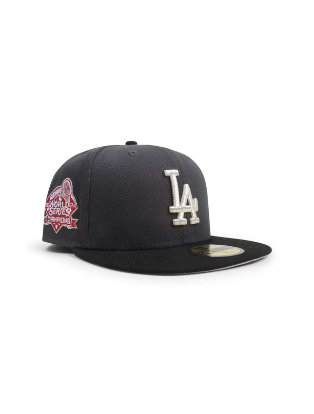 New Era 5950 World Series Champions Dodgers Hat - Graphite/Black