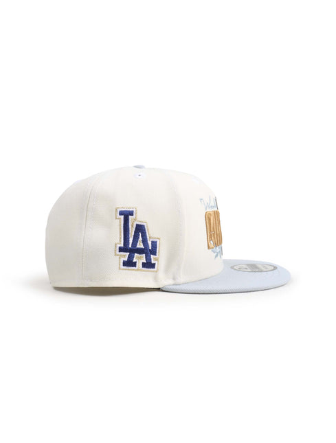 New Era 5950 Dodgers World Series Snapback - Chrome/Sky Blue