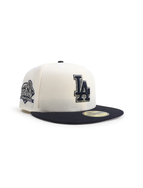 New Era 5950 World Series Champions Dodgers Hat - Chrome/Navy