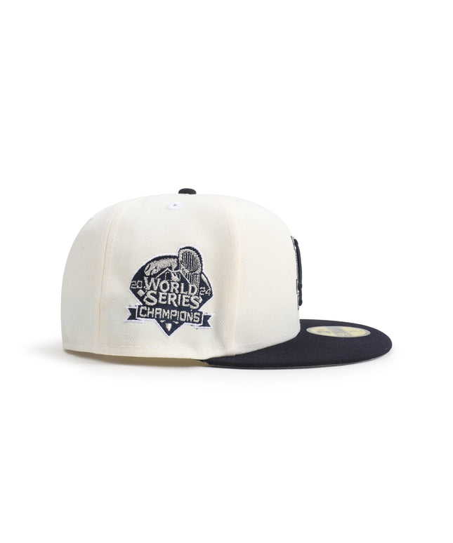 New Era 5950 World Series Champions Dodgers Hat - Chrome/Navy