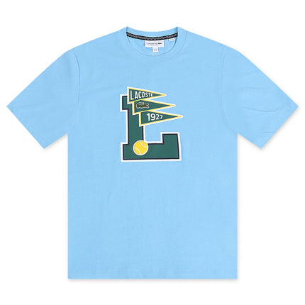 Lacoste Regular Fit Pennants Tee - Light Blue