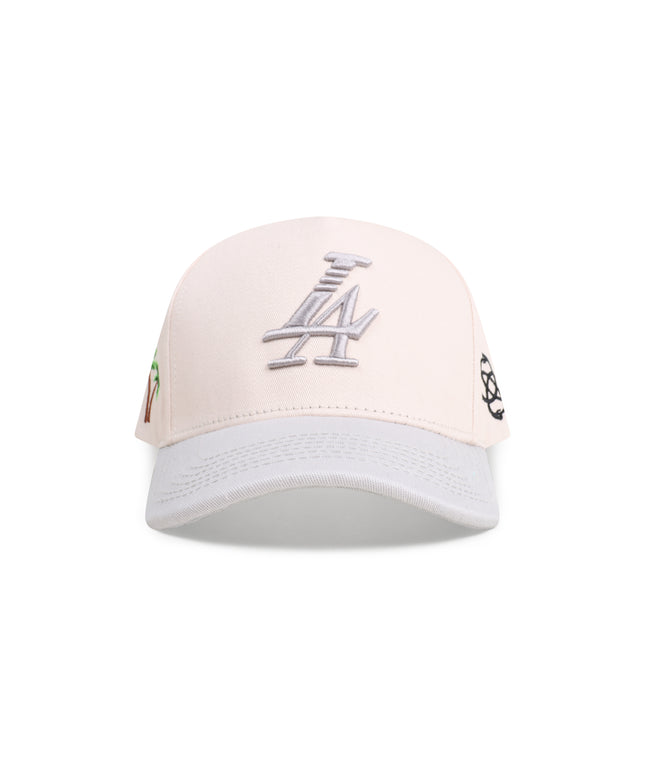 Reference Mens Paradise LA Hat - Cream/Silver