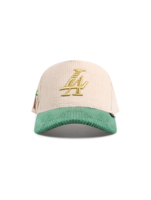 Reference Mens Paradise LA Corduroy Hat - Cream/Green