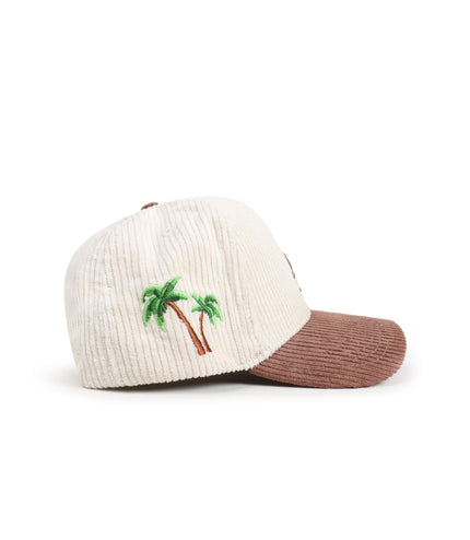 Reference Mens Paradise Corduroy Hat - Cream/Brown