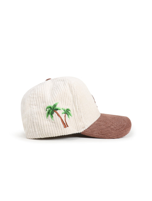 Reference Mens Paradise Corduroy Hat - Cream/Brown