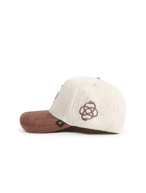 Reference Mens Paradise Corduroy Hat - Cream/Brown