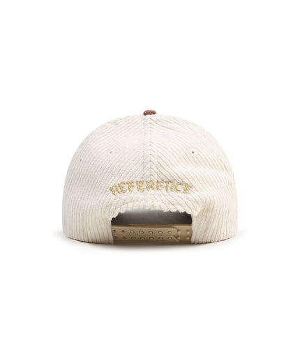 Reference Mens Paradise Corduroy Hat - Cream/Brown