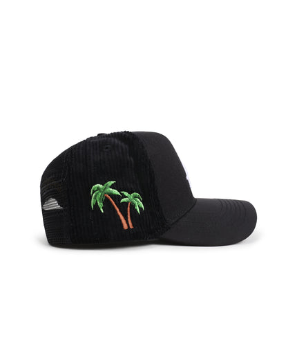 Reference Mens Paradise LA Multi Panel Hat - Black