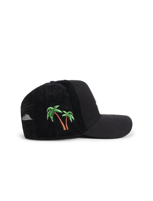 Reference Mens Paradise LA Multi Panel Hat - Black