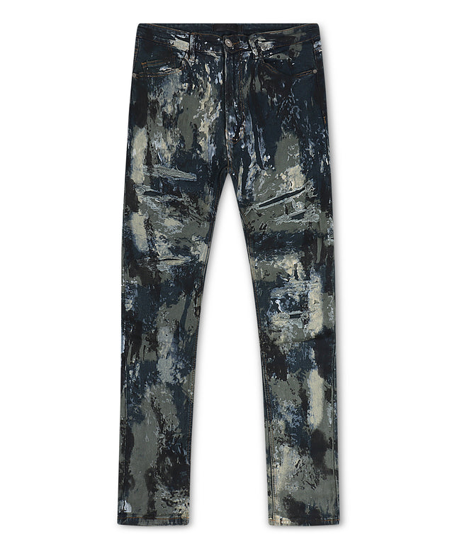 Kdnk Mens Vintage Skinny Jean - Olive