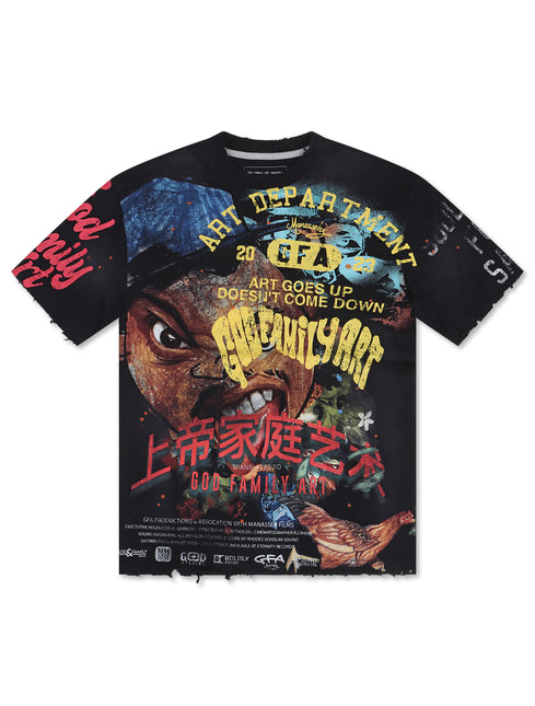 GFA Manassehy Big Grim SS Knit Tee - Black