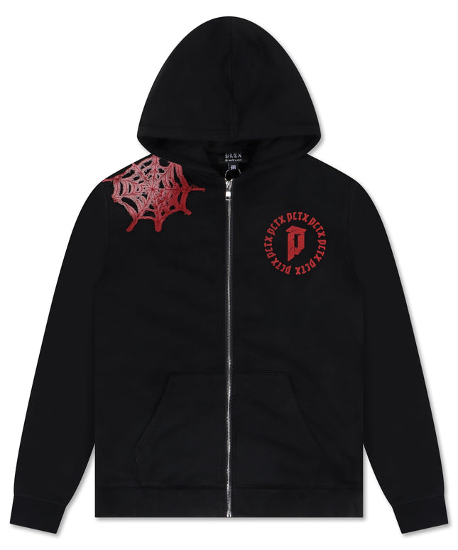Politics Spider Web 301 Hoodie - Black  | Denim Exchange