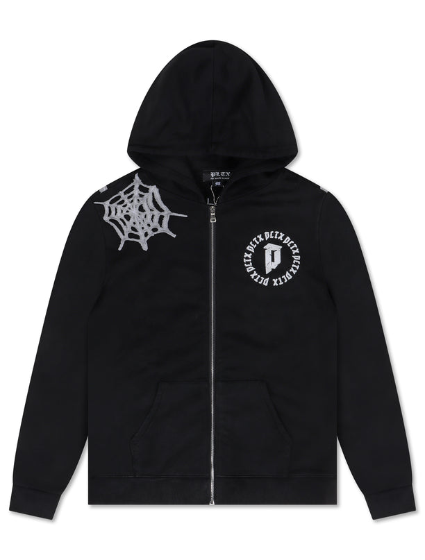 Politics Spider Web 302 Hoodie - Black