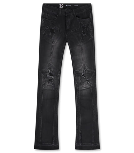 Waimea Flex Stacked Fit Jeans - Black Wash